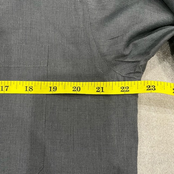 [15.5]Christian Dior Men's Dark Gray Cotton Blend Button Up Dress Shirt - Picture 4 of 6